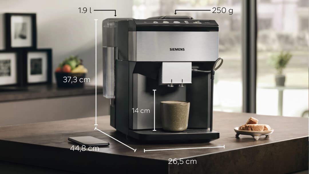 Tam Otomatik Kahve Makinesi EQ500 classic connect Paslanmaz çelik, Siyah — görsel 2